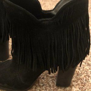 Women's Fringed Boots with Heel